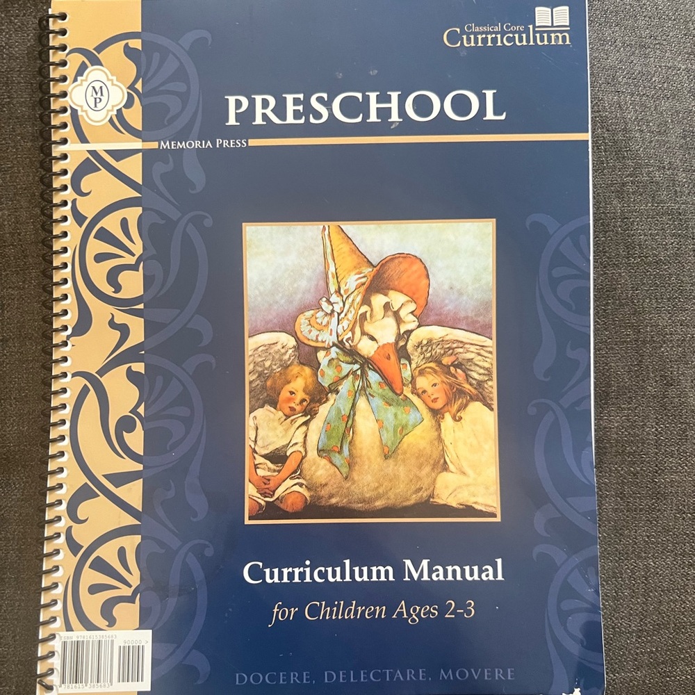 Memoria Press curriculum manual ages 2-3
